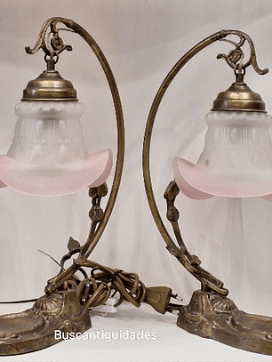 Par de candeeiros de mesa Art Nouveau 