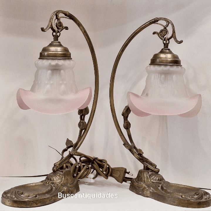 Par de candeeiros de mesa Art Nouveau  1