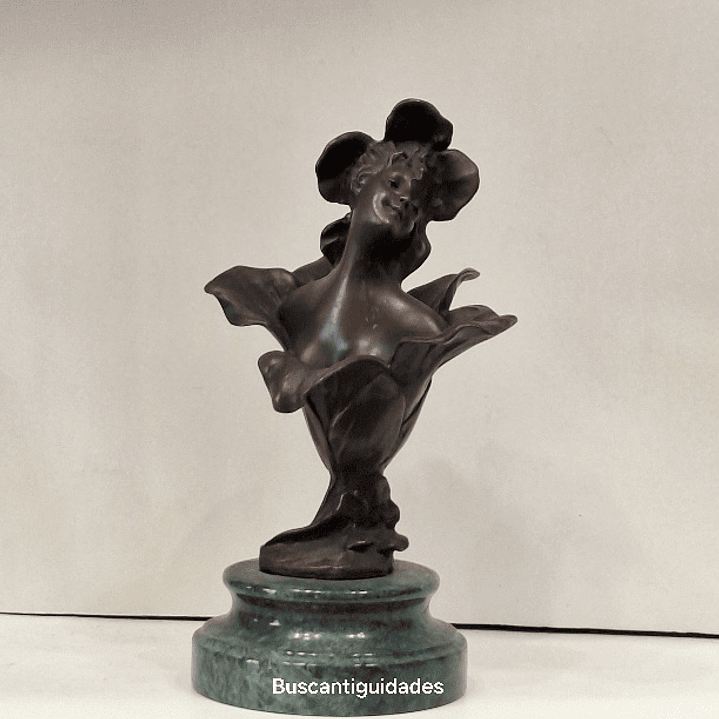Escultura em bronze estilo art nouveau  10