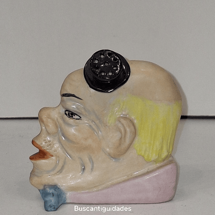 Paliteiro alemão em biscuit, palhaço.  1