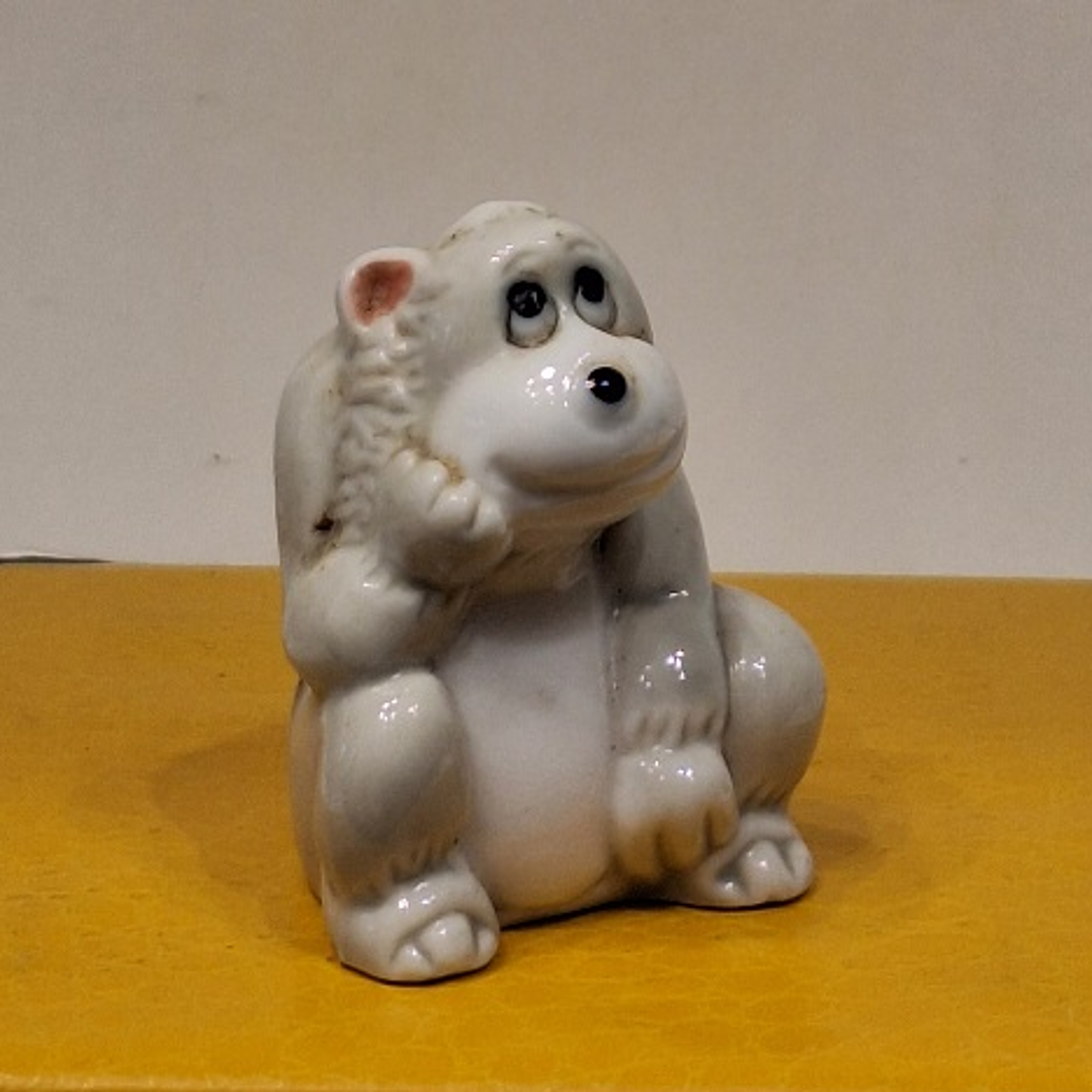 Estatueta vintage de macaco de porcelana 3
