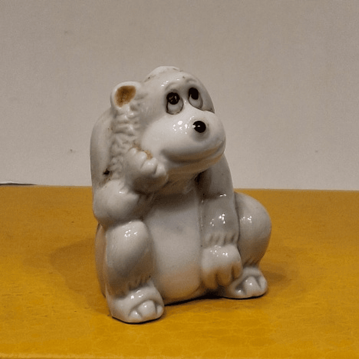 Estatueta vintage de macaco de porcelana 3