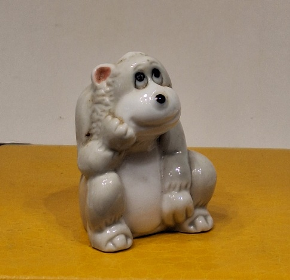 Estatueta vintage de macaco de porcelana 3