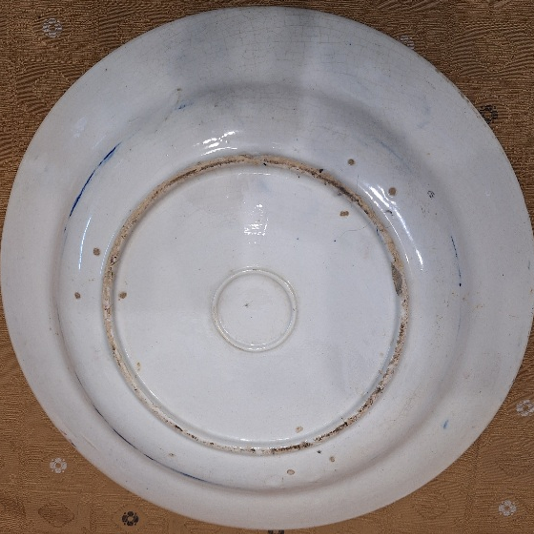 Antigo prato de faiança, dec. Galo 3