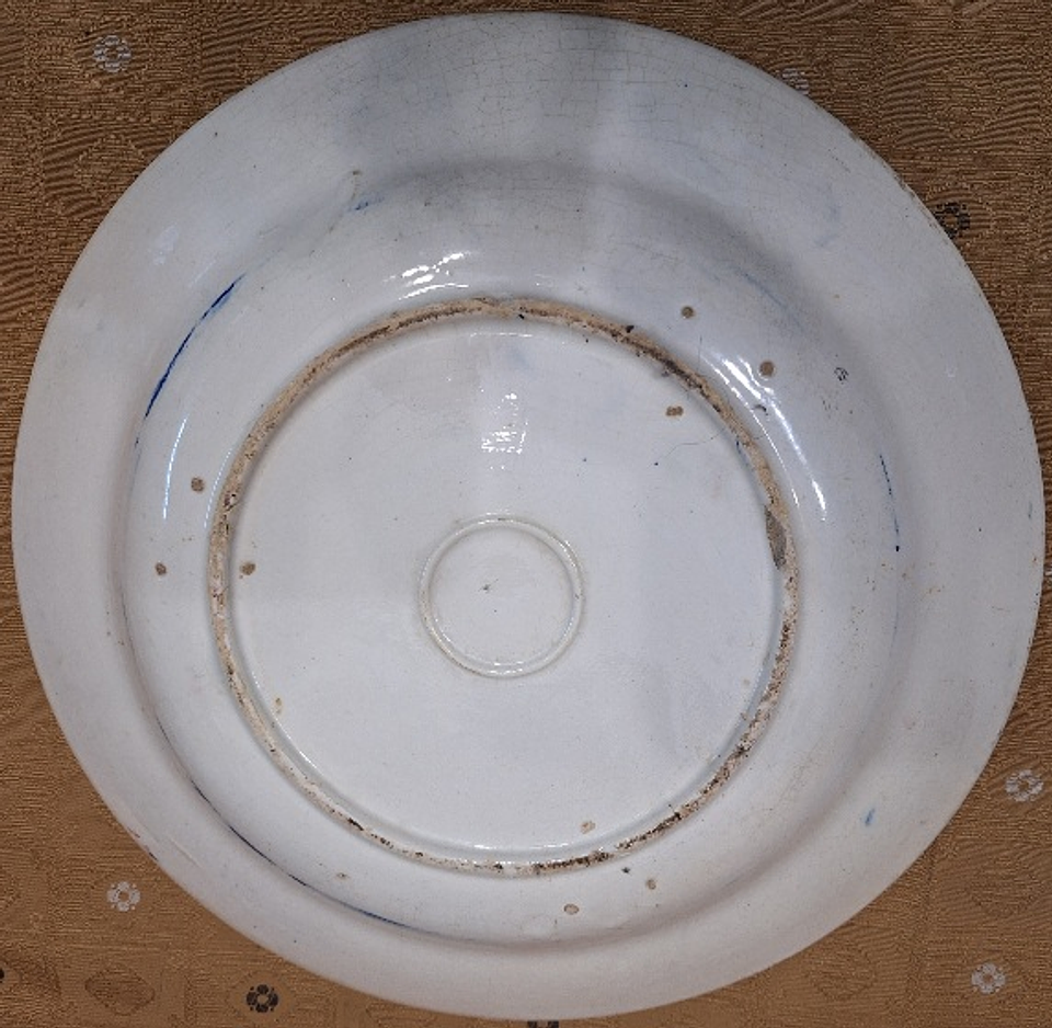 Antigo prato de faiança, dec. Galo 3