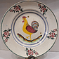 Antigo prato de faiança, dec. Galo - Miniatura 2