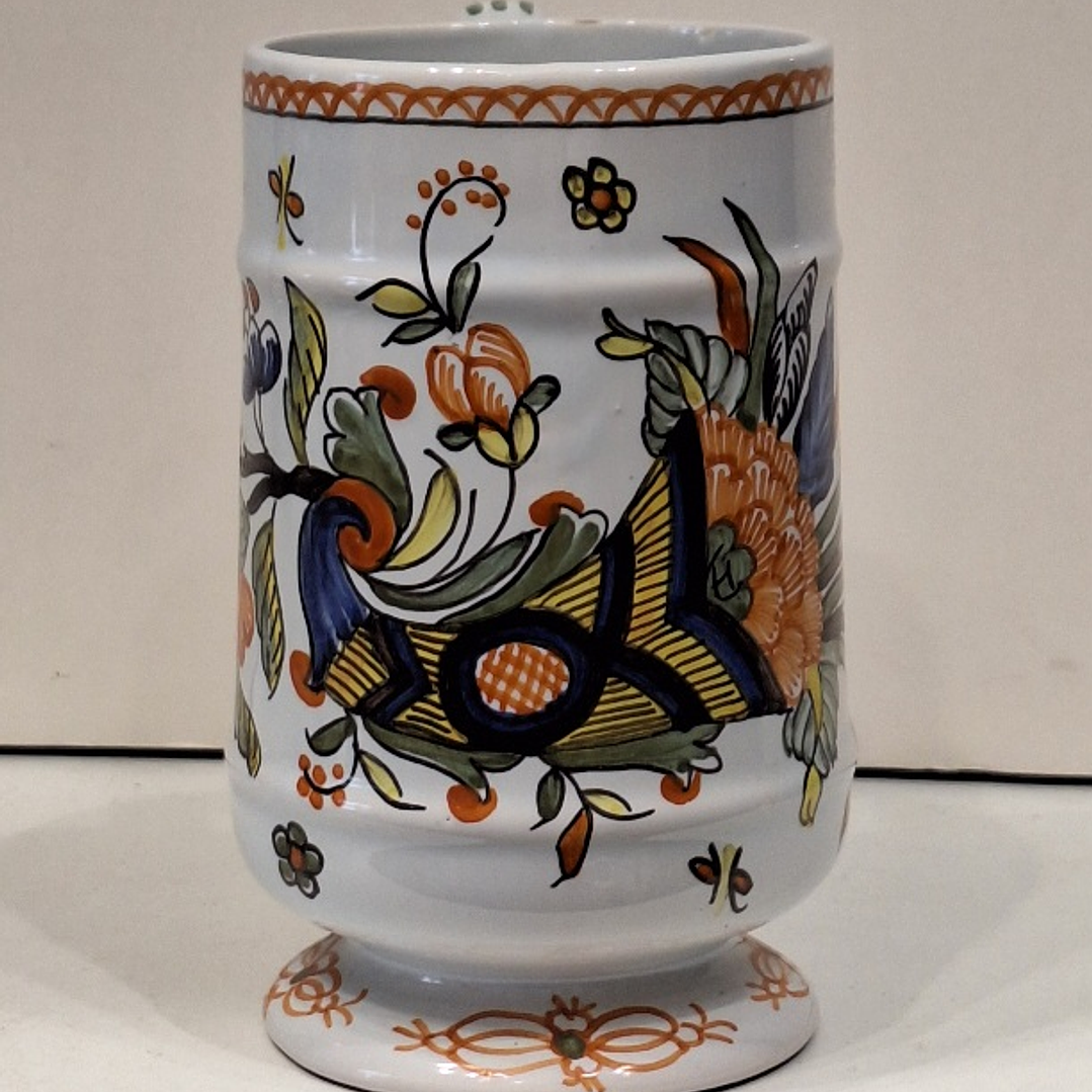 Caneca em faiança de Rouen - França  1