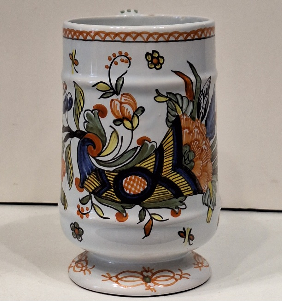 Caneca em faiança de Rouen - França  1