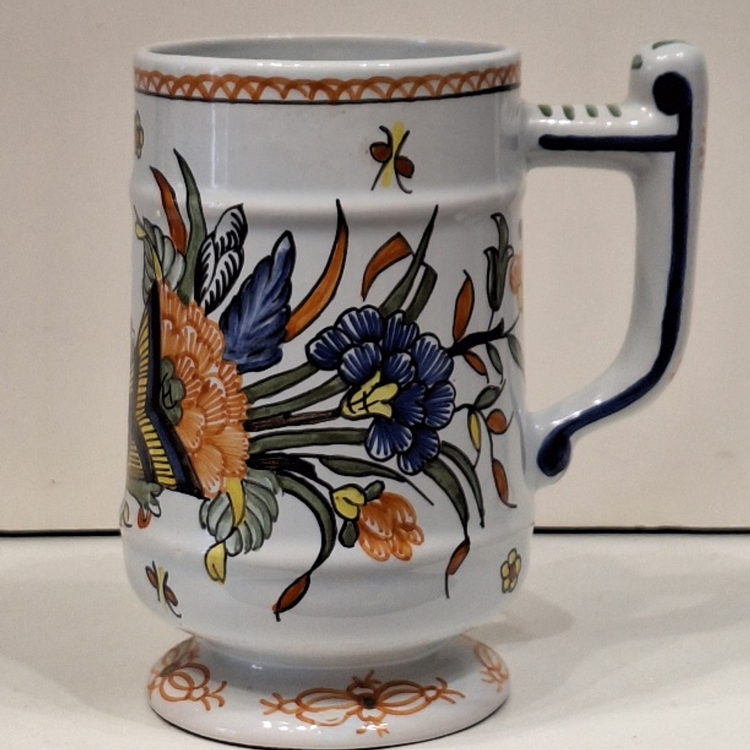 Caneca em faiança de Rouen - França  4