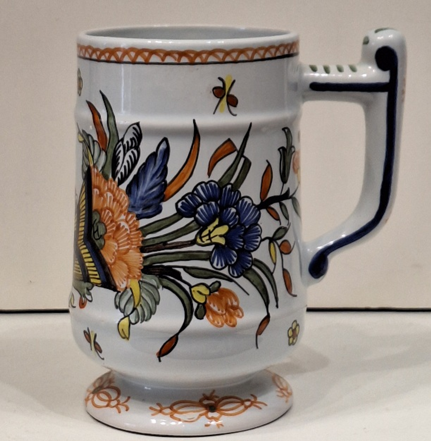 Caneca em faiança de Rouen - França  4