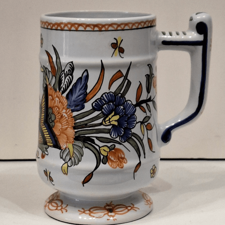 Caneca em faiança de Rouen - França  4