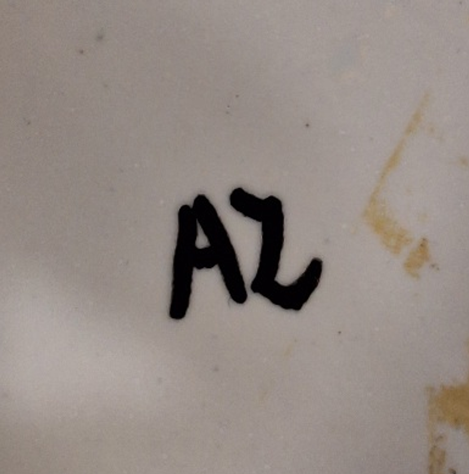 Caneca em faiança de Rouen - França  5