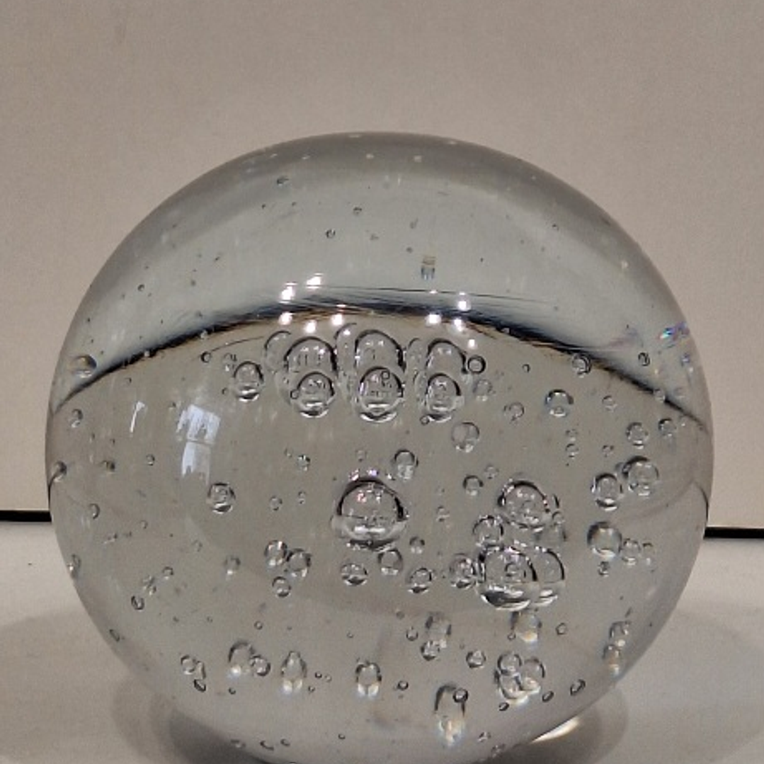 Pisa-papéis em cristal-bolha 1