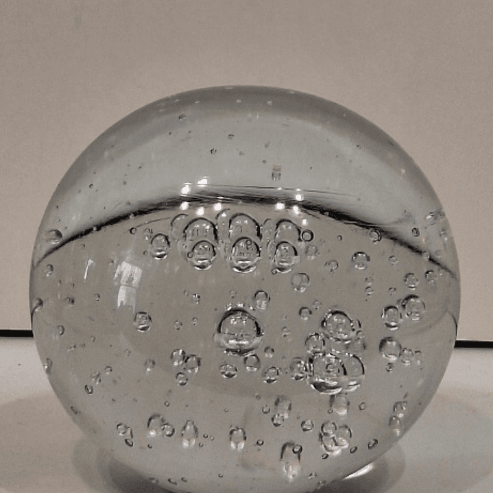 Pisa-papéis em cristal-bolha 1