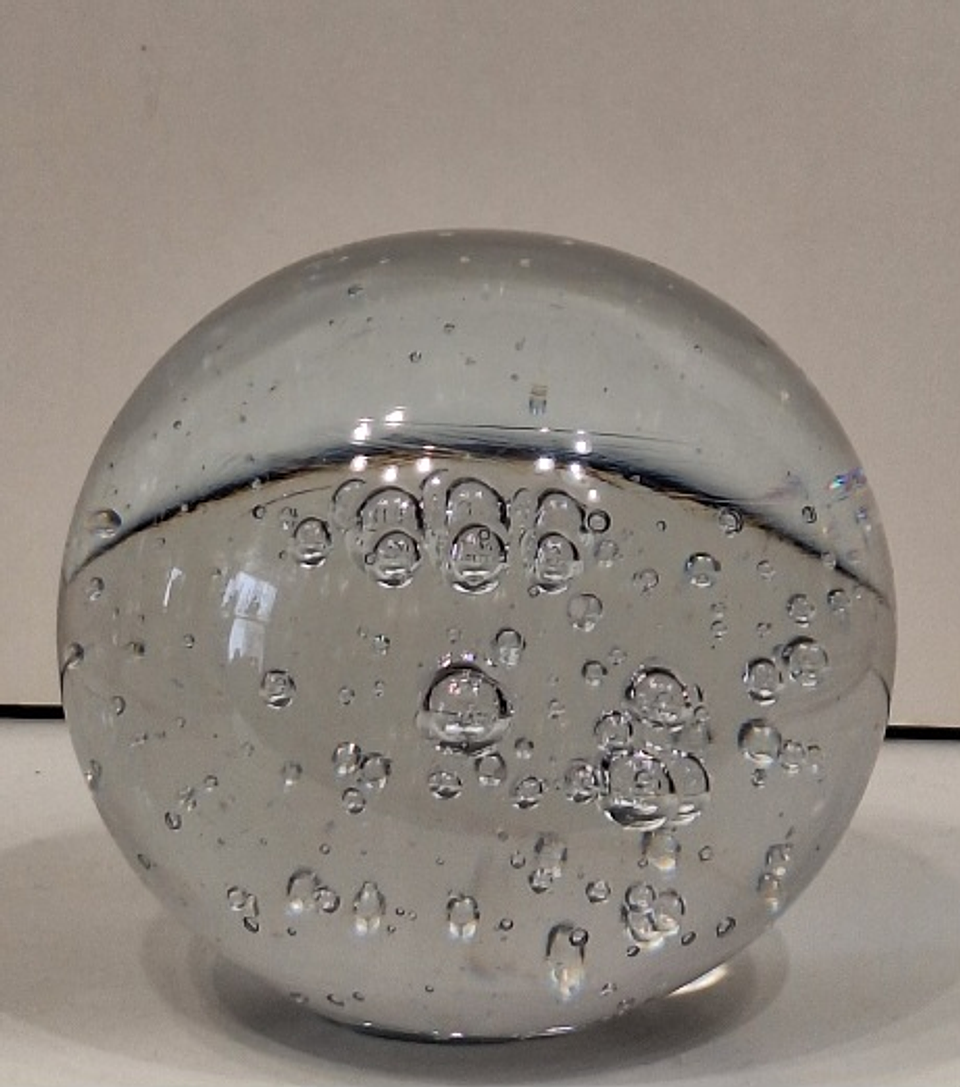 Pisa-papéis em cristal-bolha 1