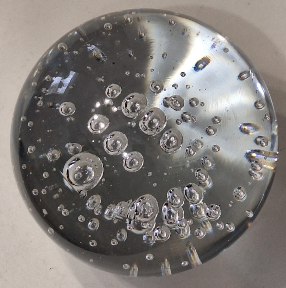 Pisa-papéis em cristal-bolha 2