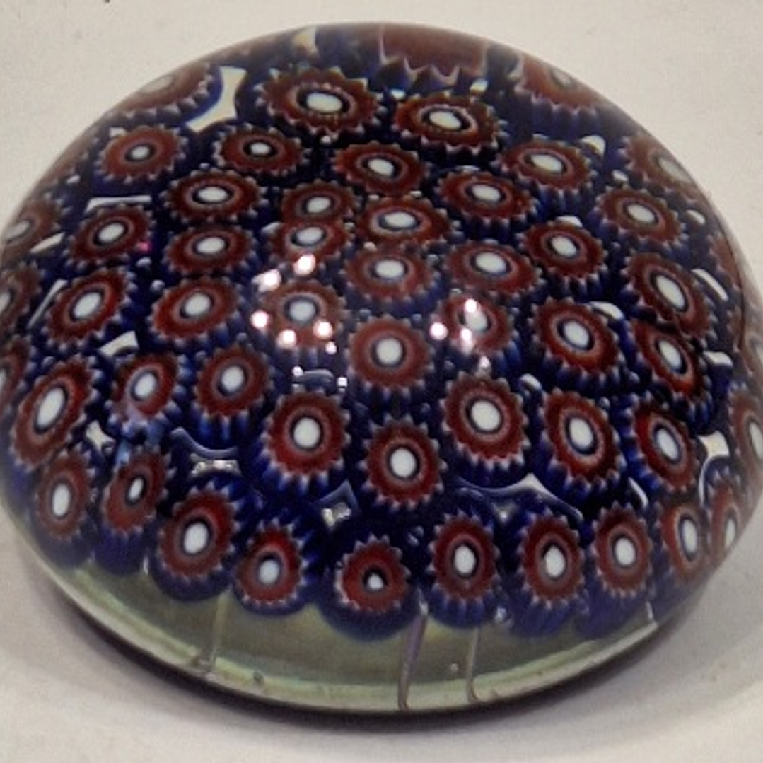 Pisa-papéis em cristal millefiore de Murano  2