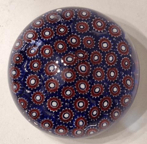 Pisa-papéis em cristal millefiore de Murano 