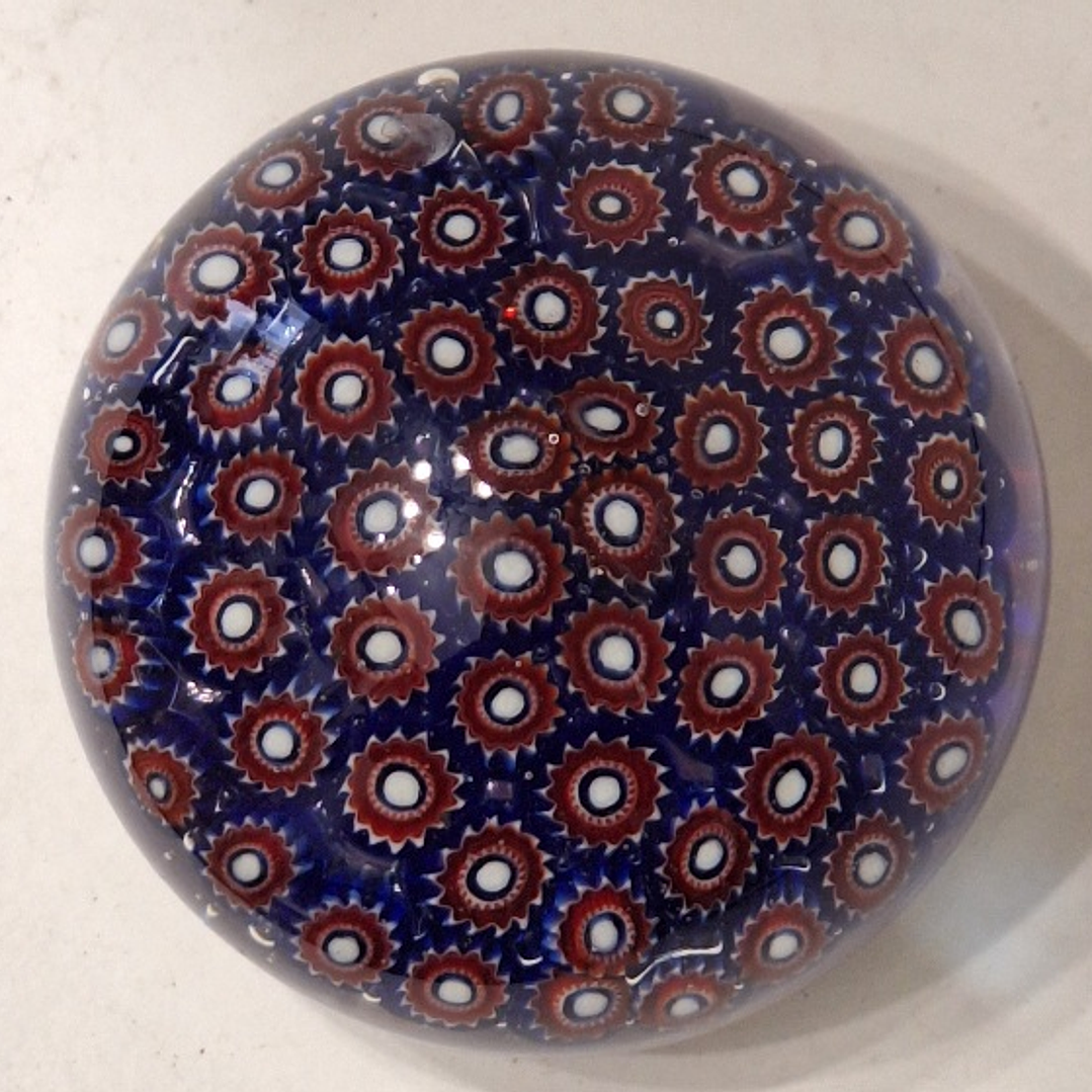 Pisa-papéis em cristal millefiore de Murano  1