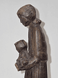 Escultura em madeira Madonna com menino - Miniatura 3