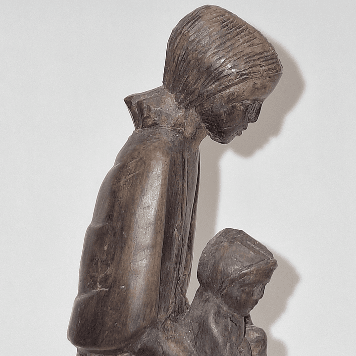 Escultura em madeira Madonna com menino 6