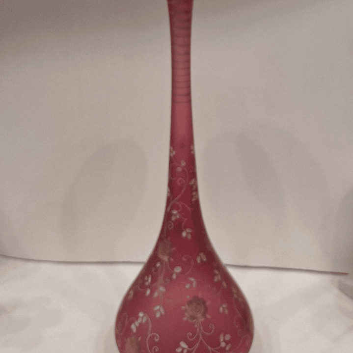 Vaso em vidro rosa, decoração floral  3