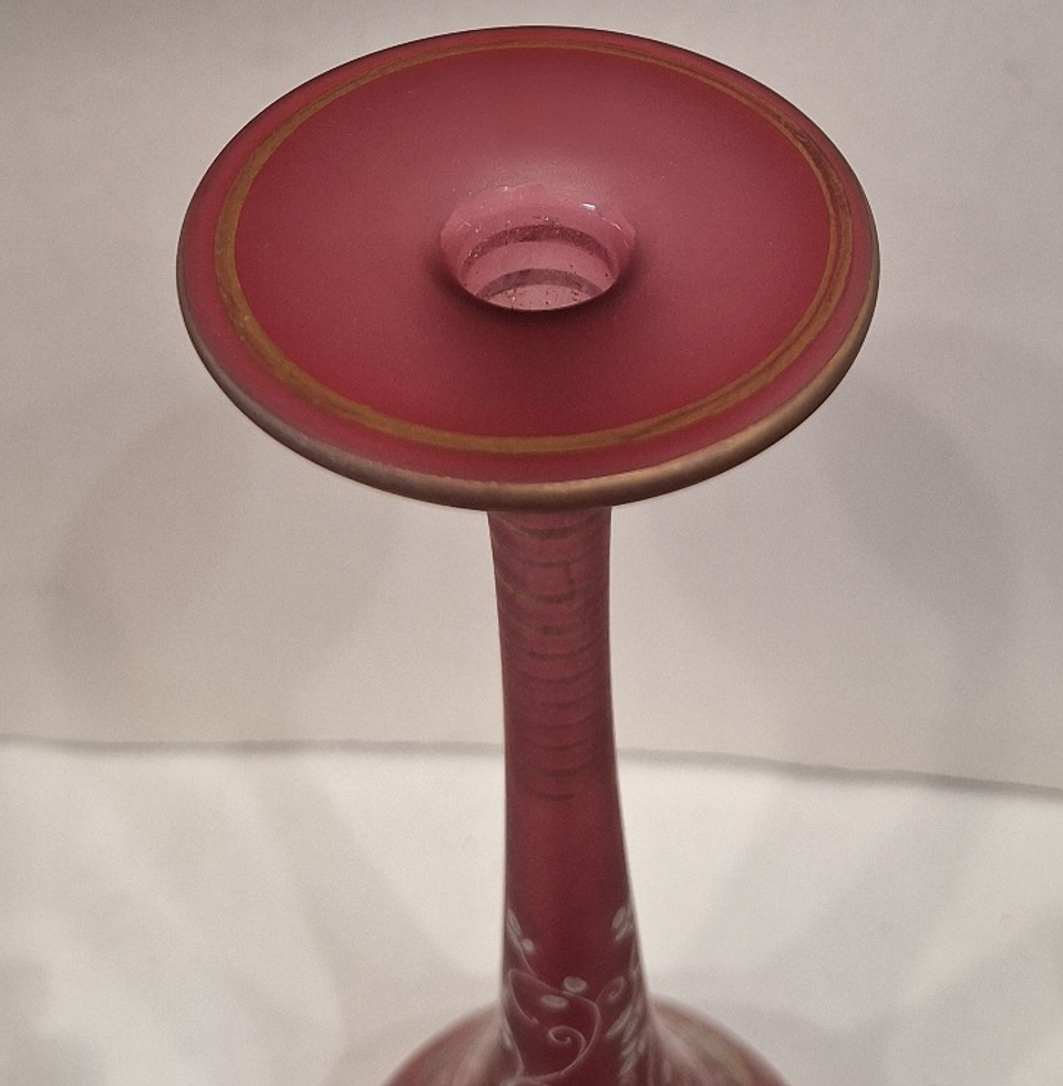 Vaso em vidro rosa, decoração floral  5