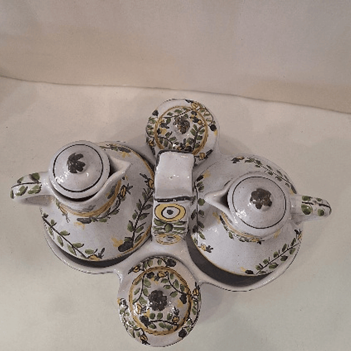 Galheteiro em faiança policromada  6