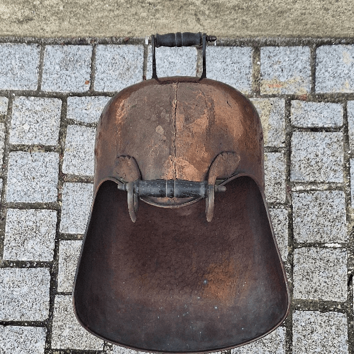 Balde de carvão / madeira em cobre 3