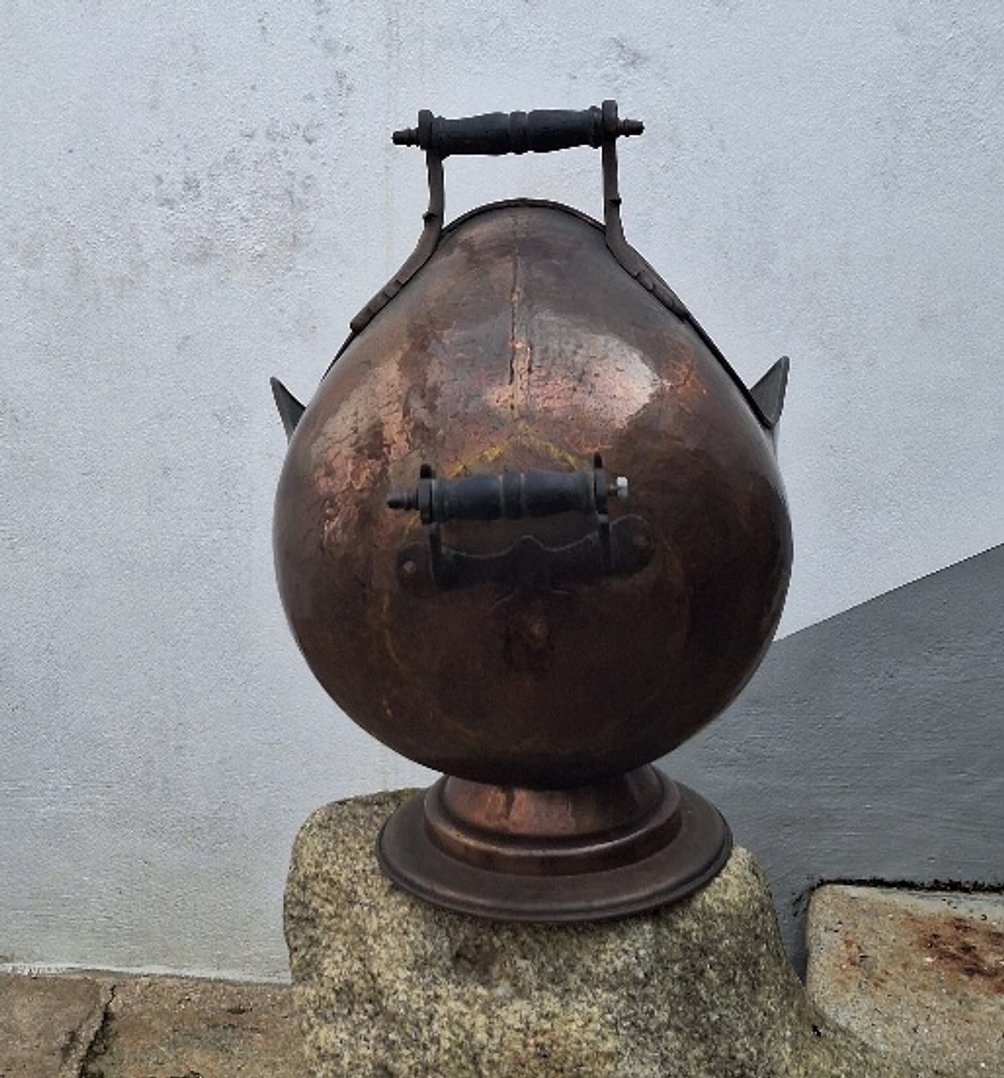 Balde de carvão / madeira em cobre 6