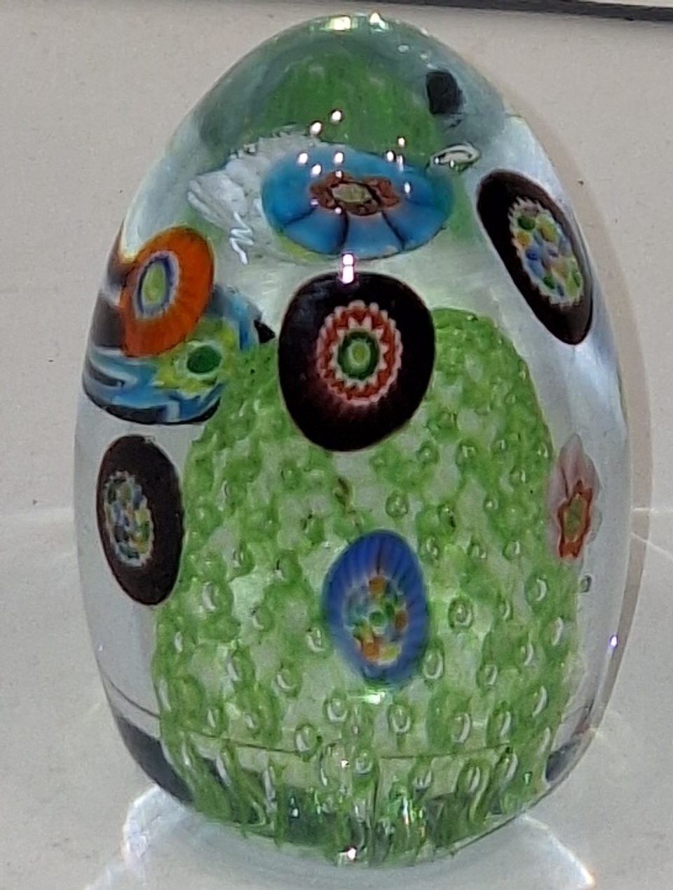 Pisa-papéis em cristal, millefiore  3