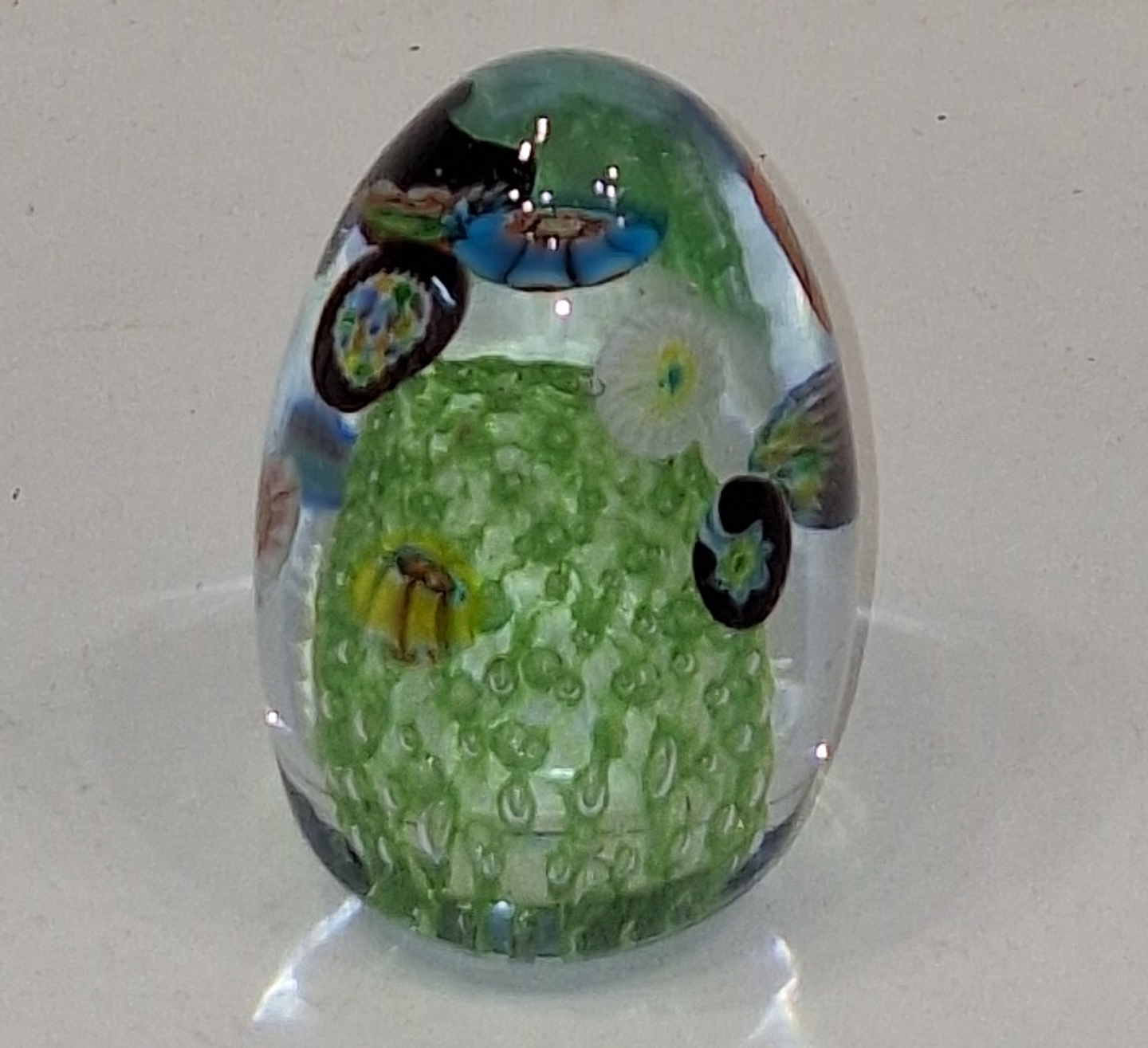 Pisa-papéis em cristal, millefiore  2