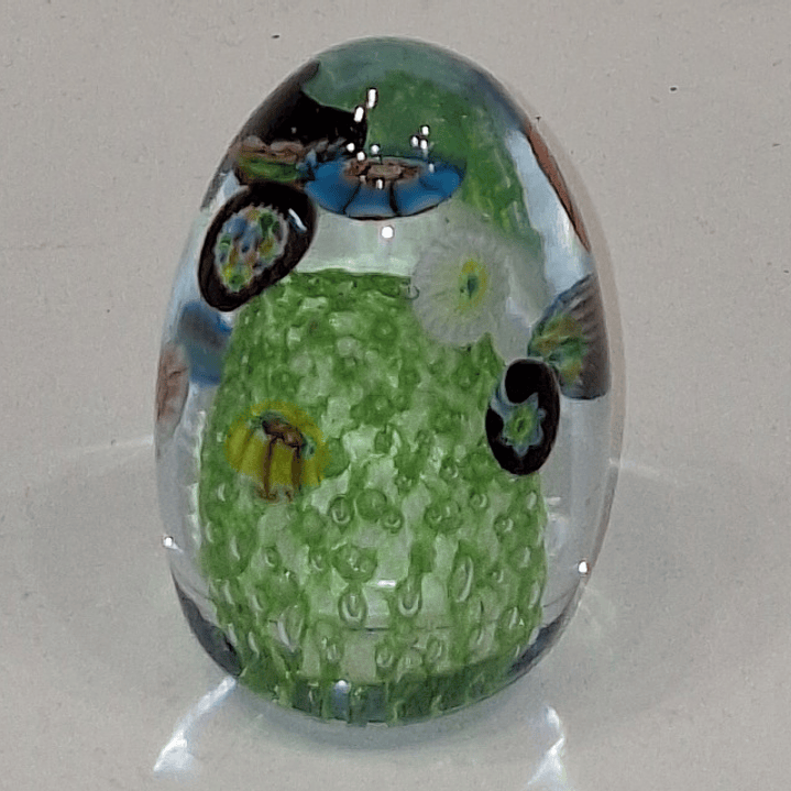 Pisa-papéis em cristal, millefiore  2