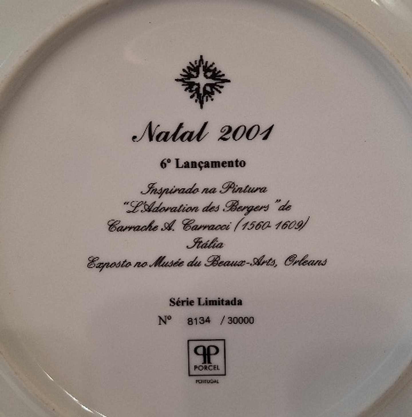 Prato decorativo em porcelana Porcel  2