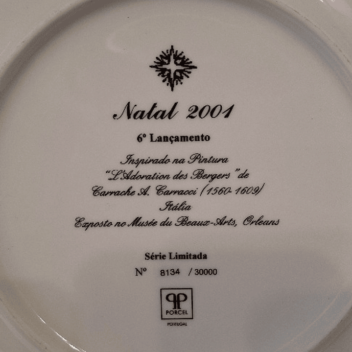 Prato decorativo em porcelana Porcel  2