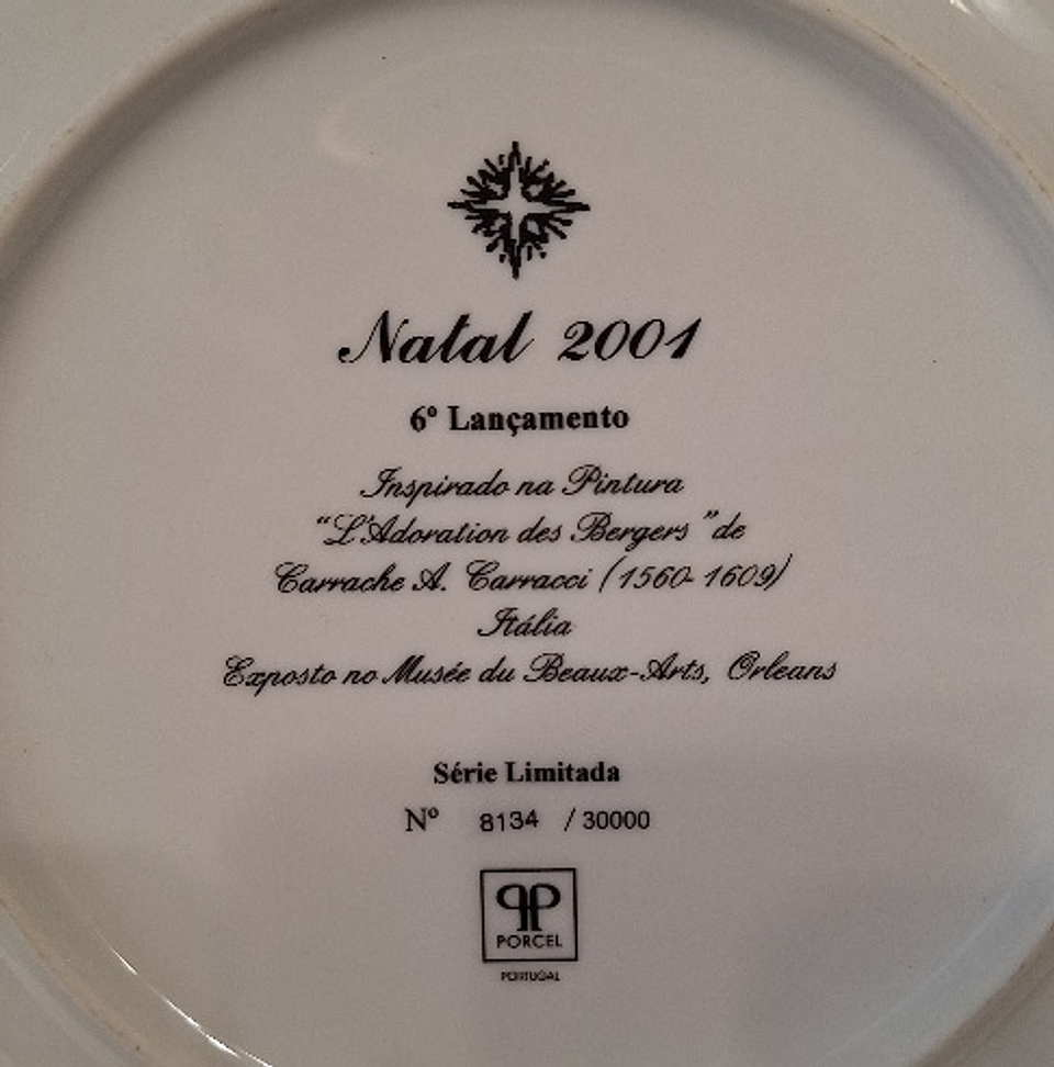 Prato decorativo em porcelana Porcel  2