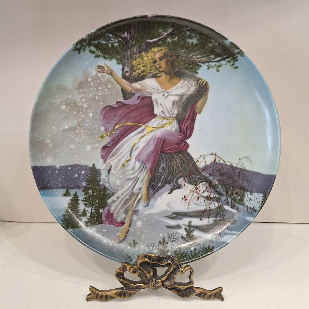 Prato decorativo representando o Inverno  1