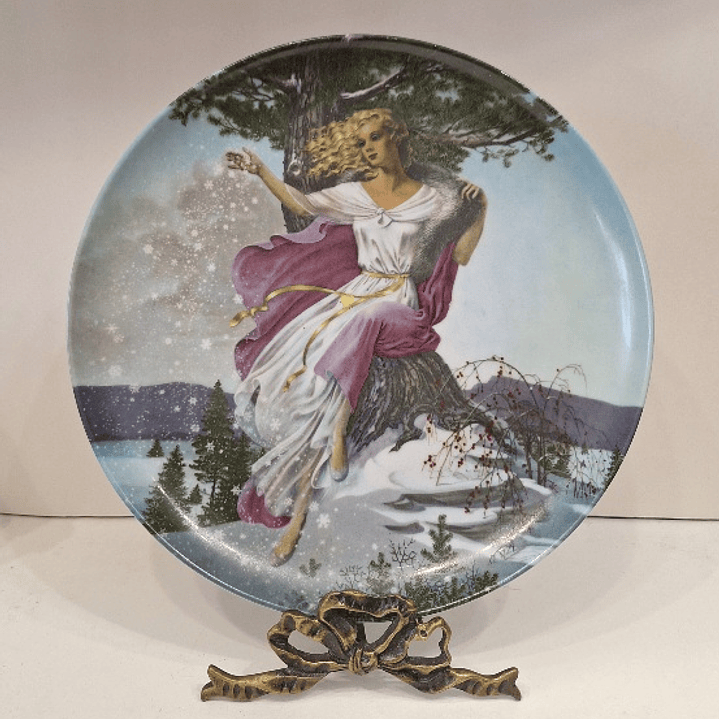 Prato decorativo representando o Inverno  1