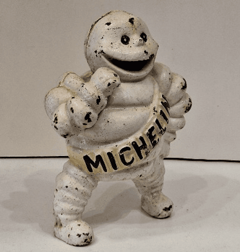 Cofre Mascote da Michelin em ferro fundido 