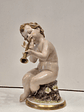 Anjo com corneta porcelana espanhola  - Thumbnail 1