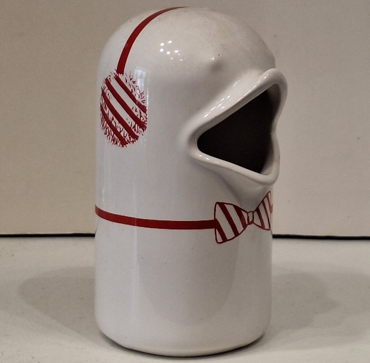 Lixeirinha de mesa em faiança 