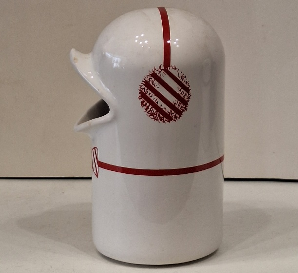 Lixeirinha de mesa em faiança 