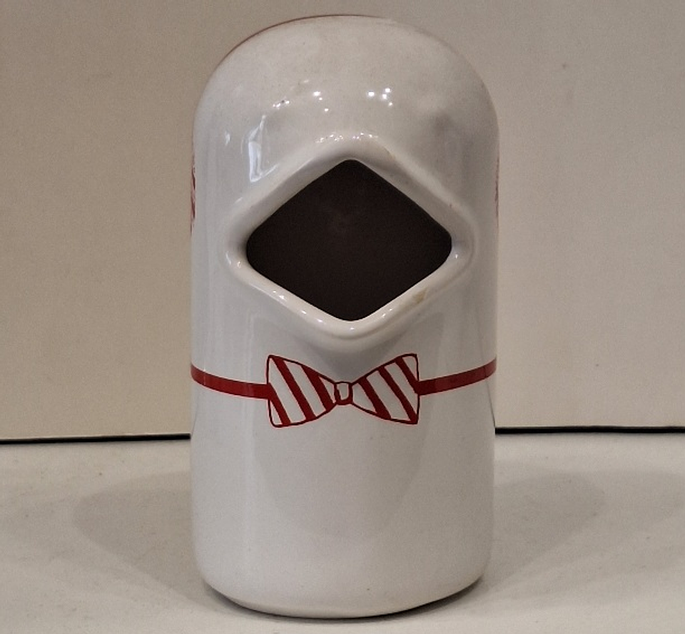 Lixeirinha de mesa em faiança 