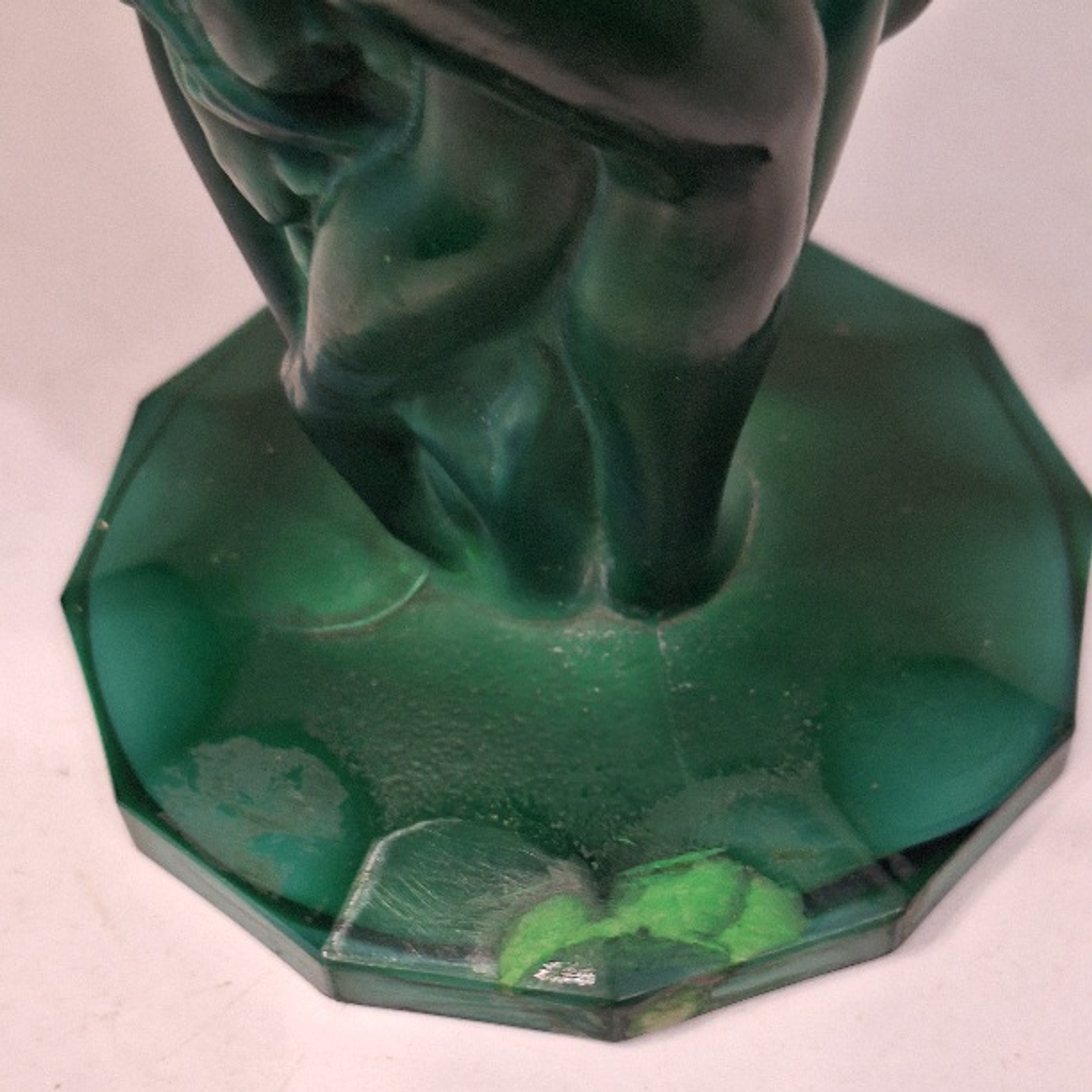 Vaso em cristal malaquita arte Déco  6