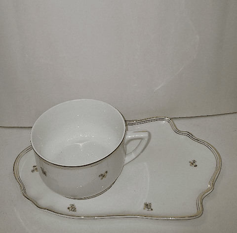 Almoçadeira com prato da Vista Alegre 