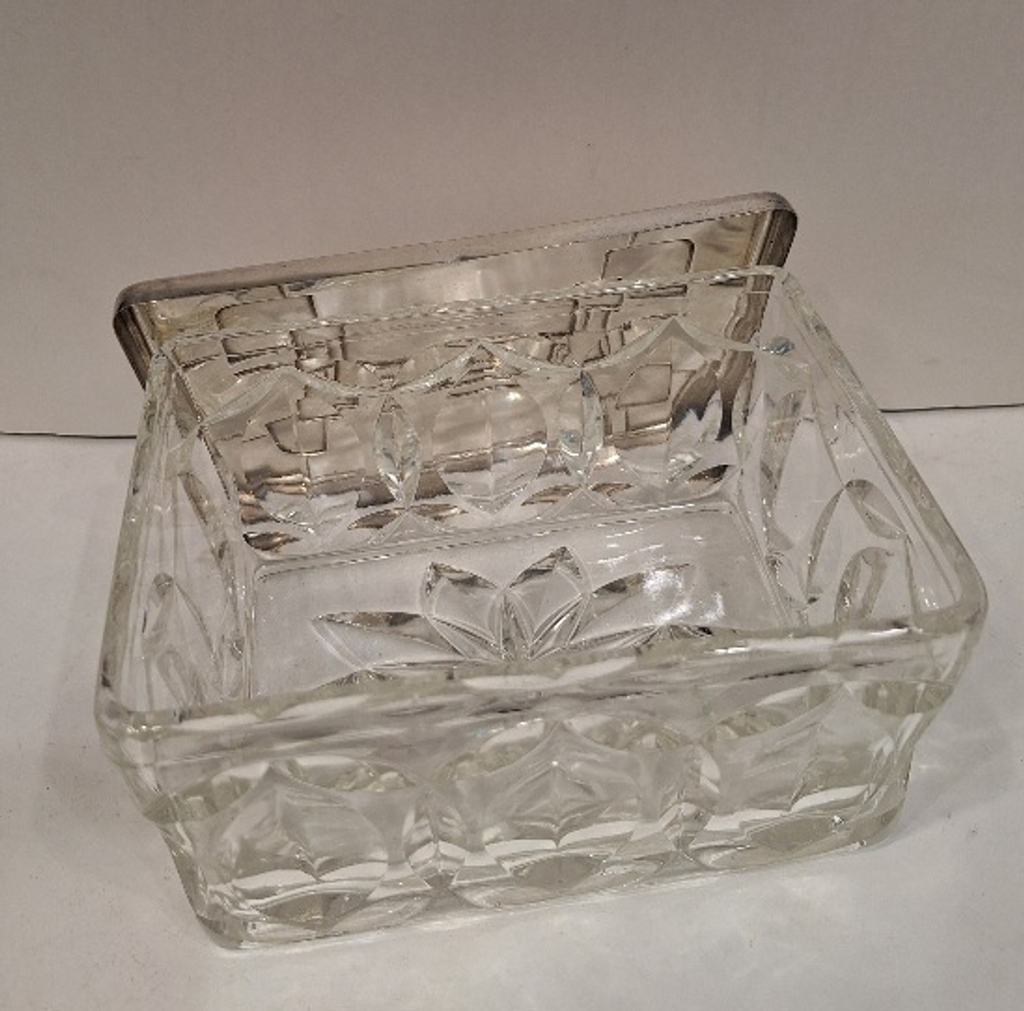 Caixa arte Déco, vidro e metal 2