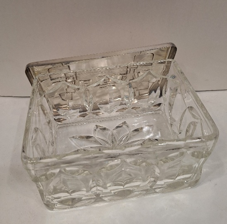 Caixa arte Déco, vidro e metal 2