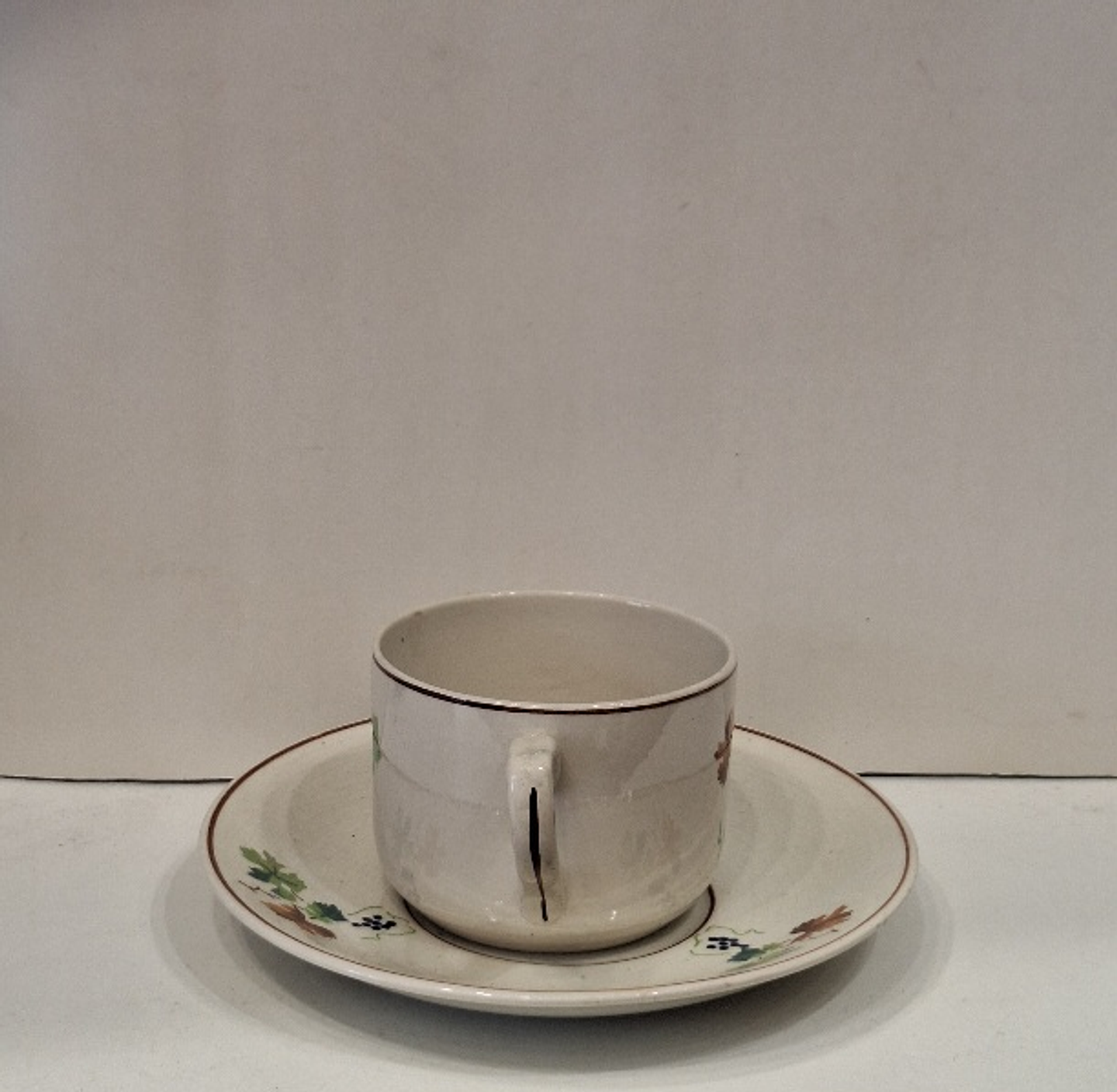 Xícara almoçadeira, faiança Sacavém  2