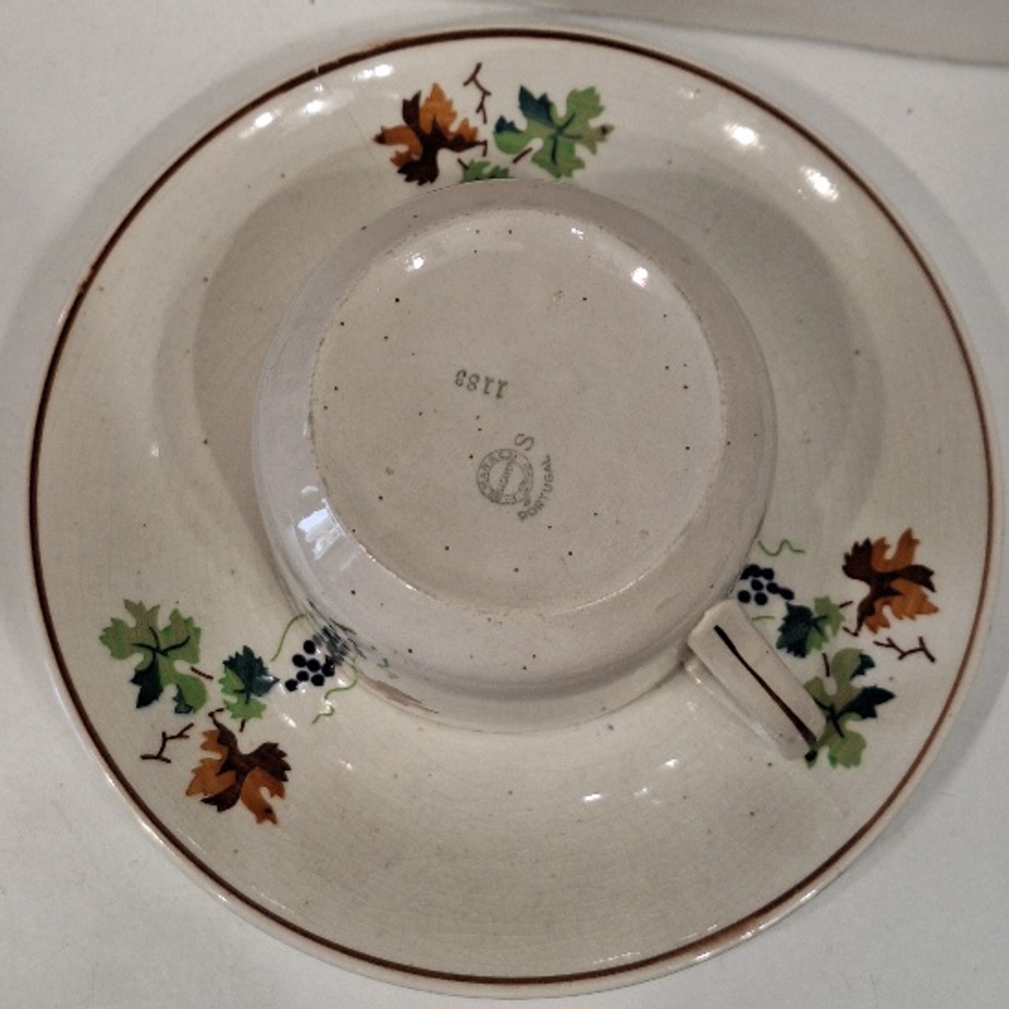 Xícara almoçadeira, faiança Sacavém  3