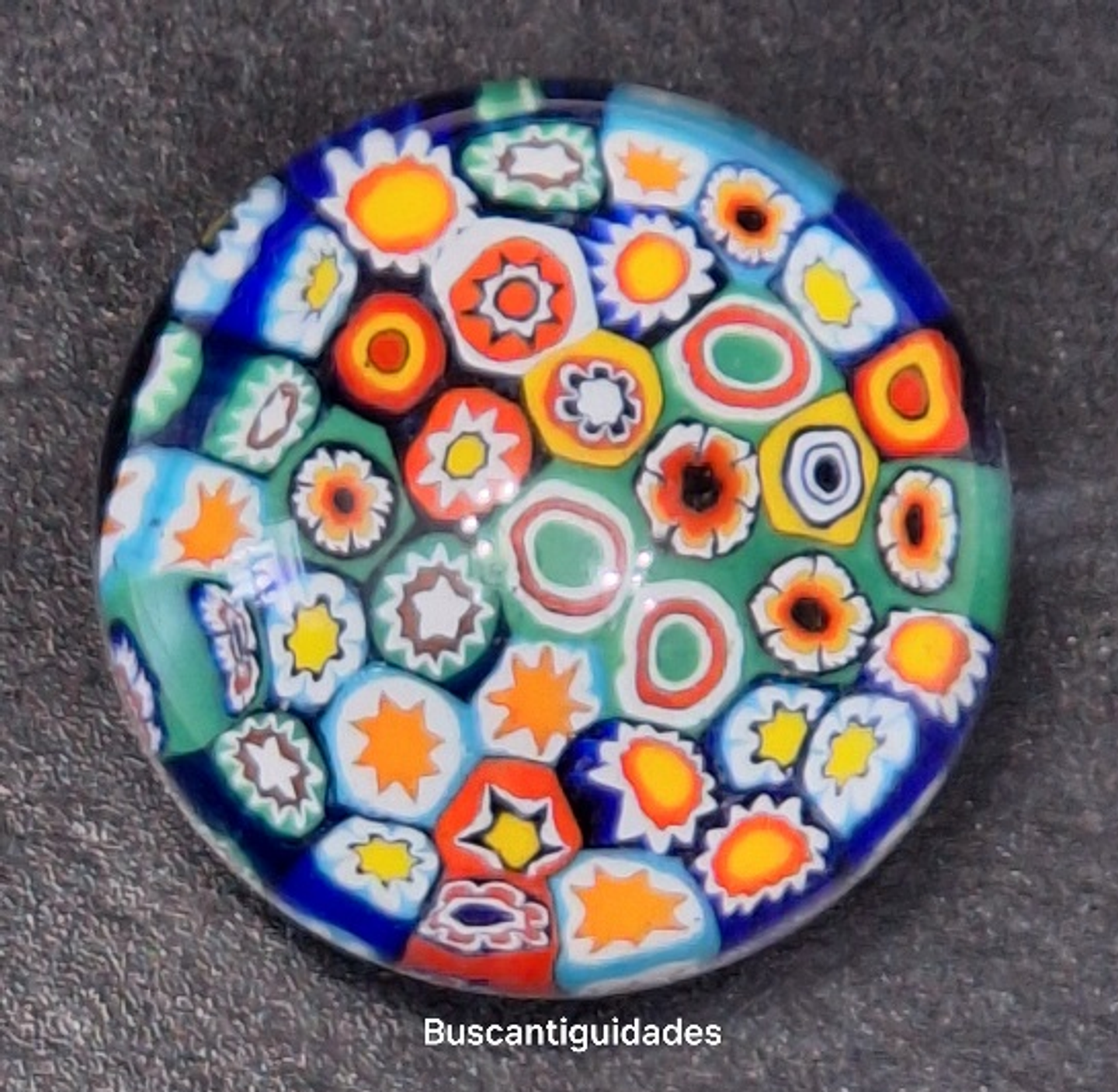 Pisa-papéis em cristal millefiore de Murano  1